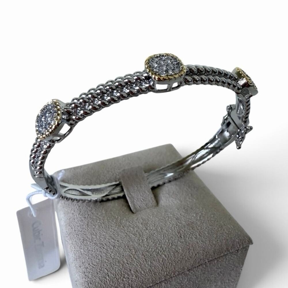 Silver Plated & Cubic Zirconia Bracelet